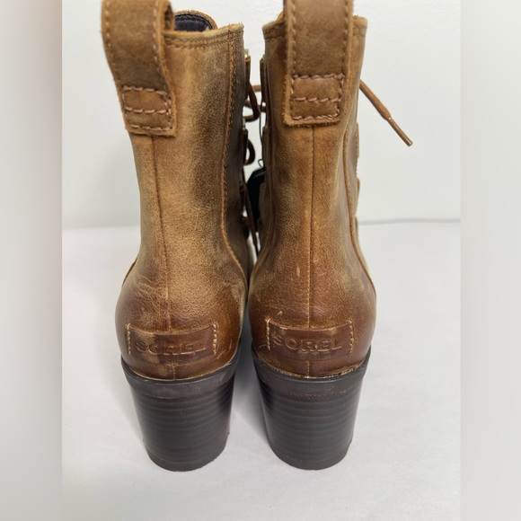 Sorel Women's Braun Cate Lace Lug Sole Booties Size 9.5 Barn Chore Waterproof - Picture 7 of 9